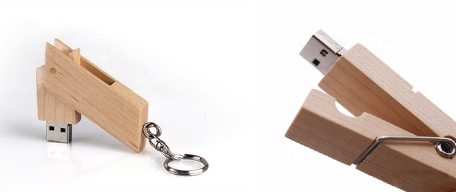 drewniany pendrive z grawerem